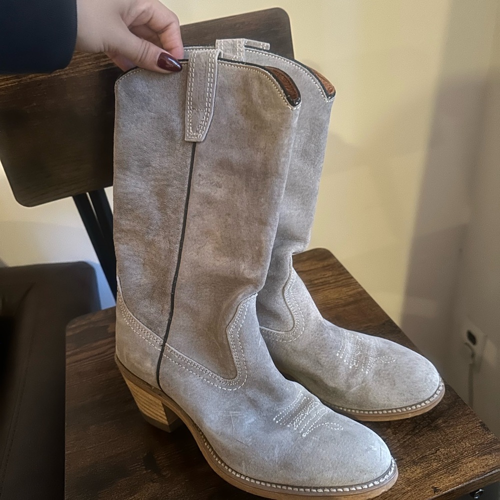 Womens Gray Suede Shoes